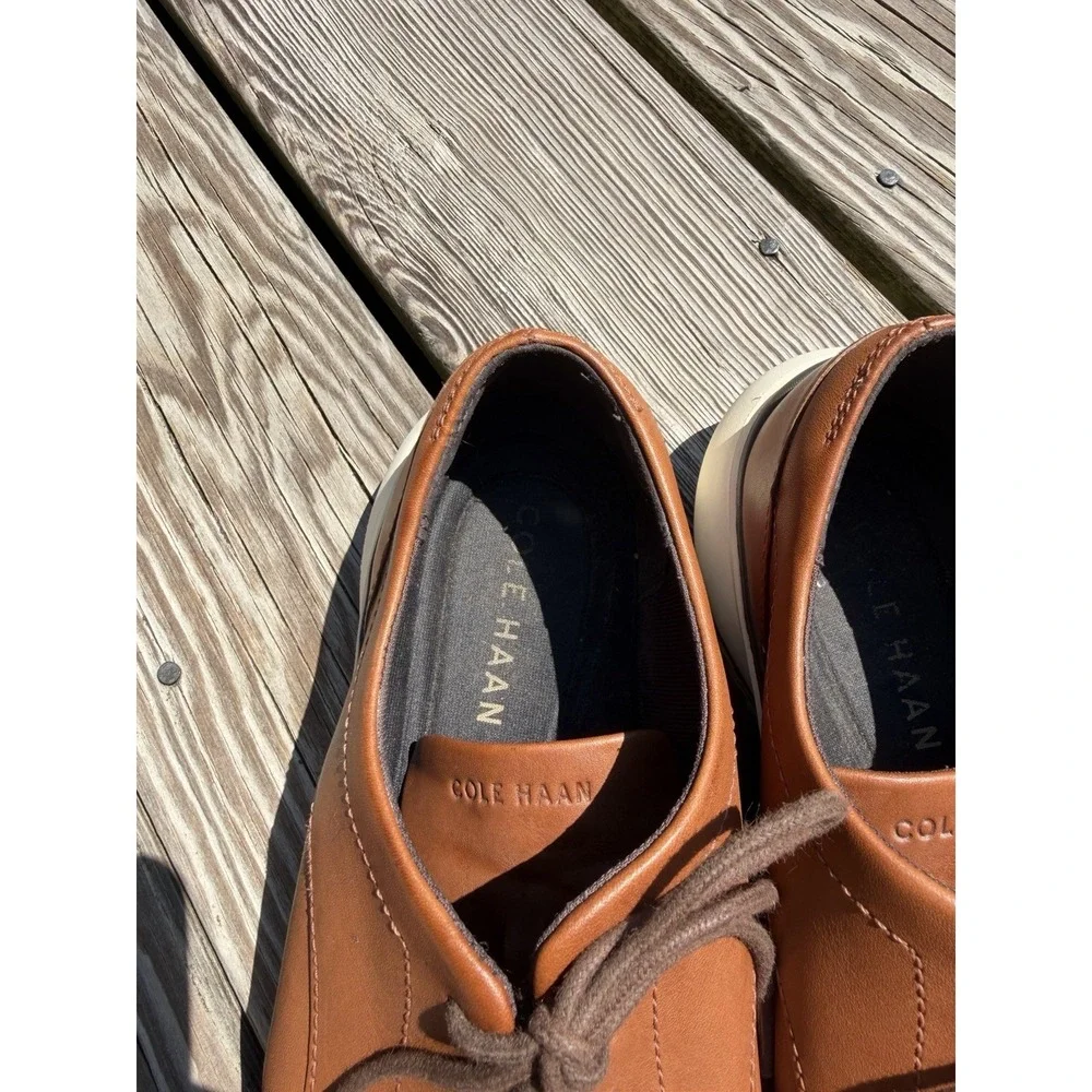 Cole Haan GrandPrø Mens 9.5M Brown Leather Oxford Derby Shoes C33186 Comfort